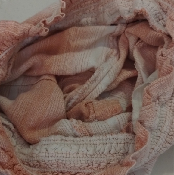 Girl's Wonder Nation Smocked Ruffle Waist Shorts Pink Stripe Size XL (14-16) - Picture 7 of 11